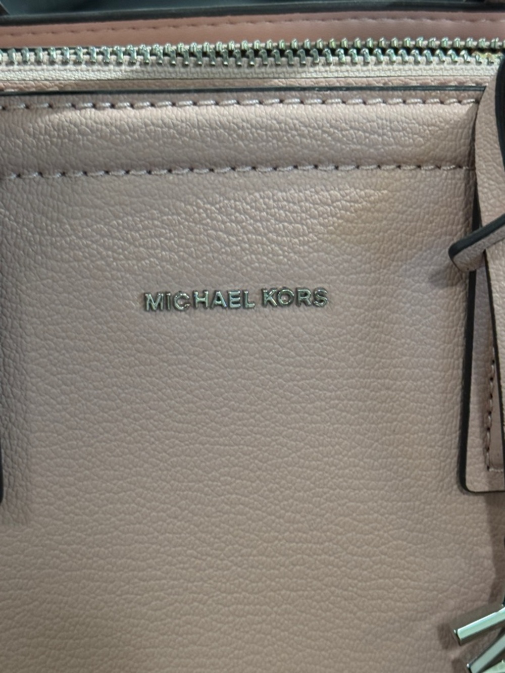 Michael Kors Smokey Rose Pink Laila Medium Leather Satchel - Picture 2 of 7